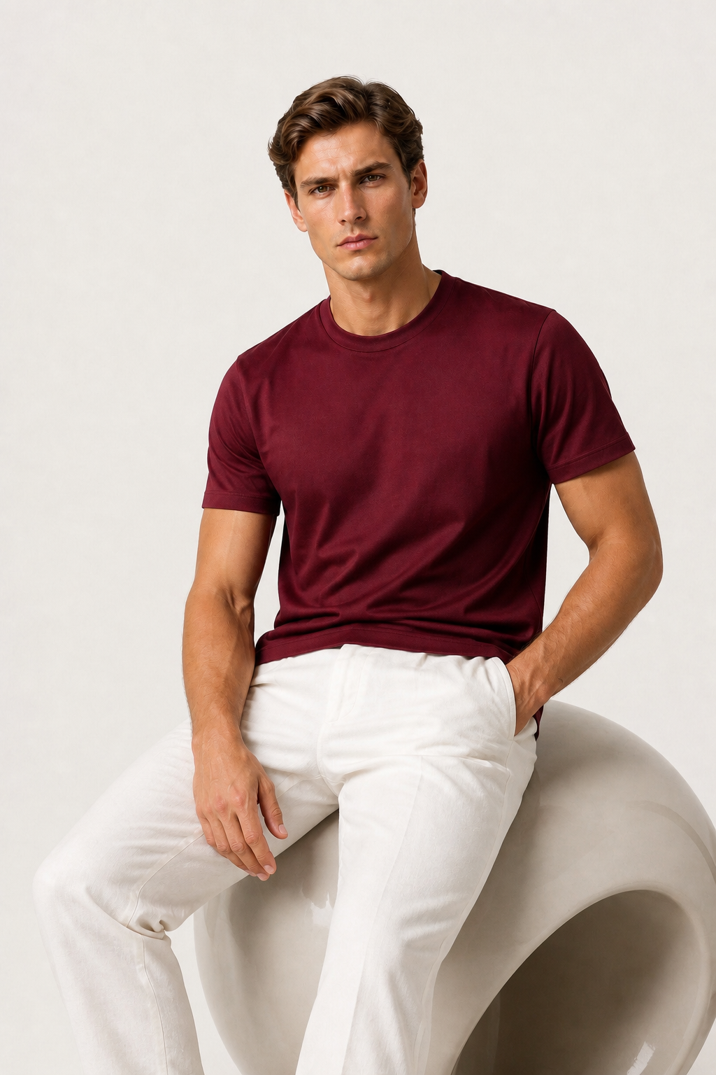 Casa Bellini™ | Azuro Tee Burgundy