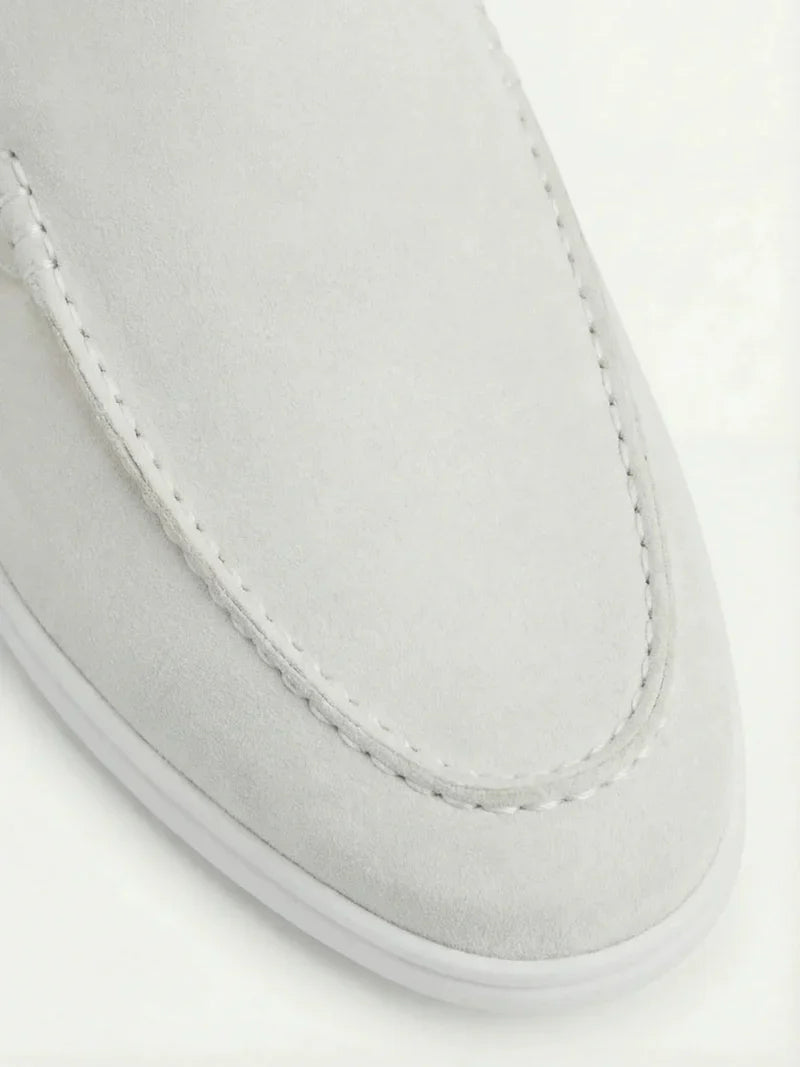 Casa Bellini™ | White Suède Yacht Mule