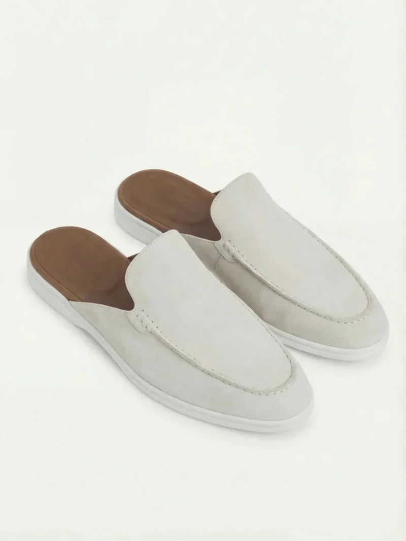 Casa Bellini™ | White Suède Yacht Mule