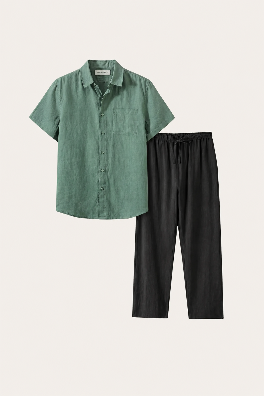 Casa Bellini™ | Trento Linen Set Green/Black