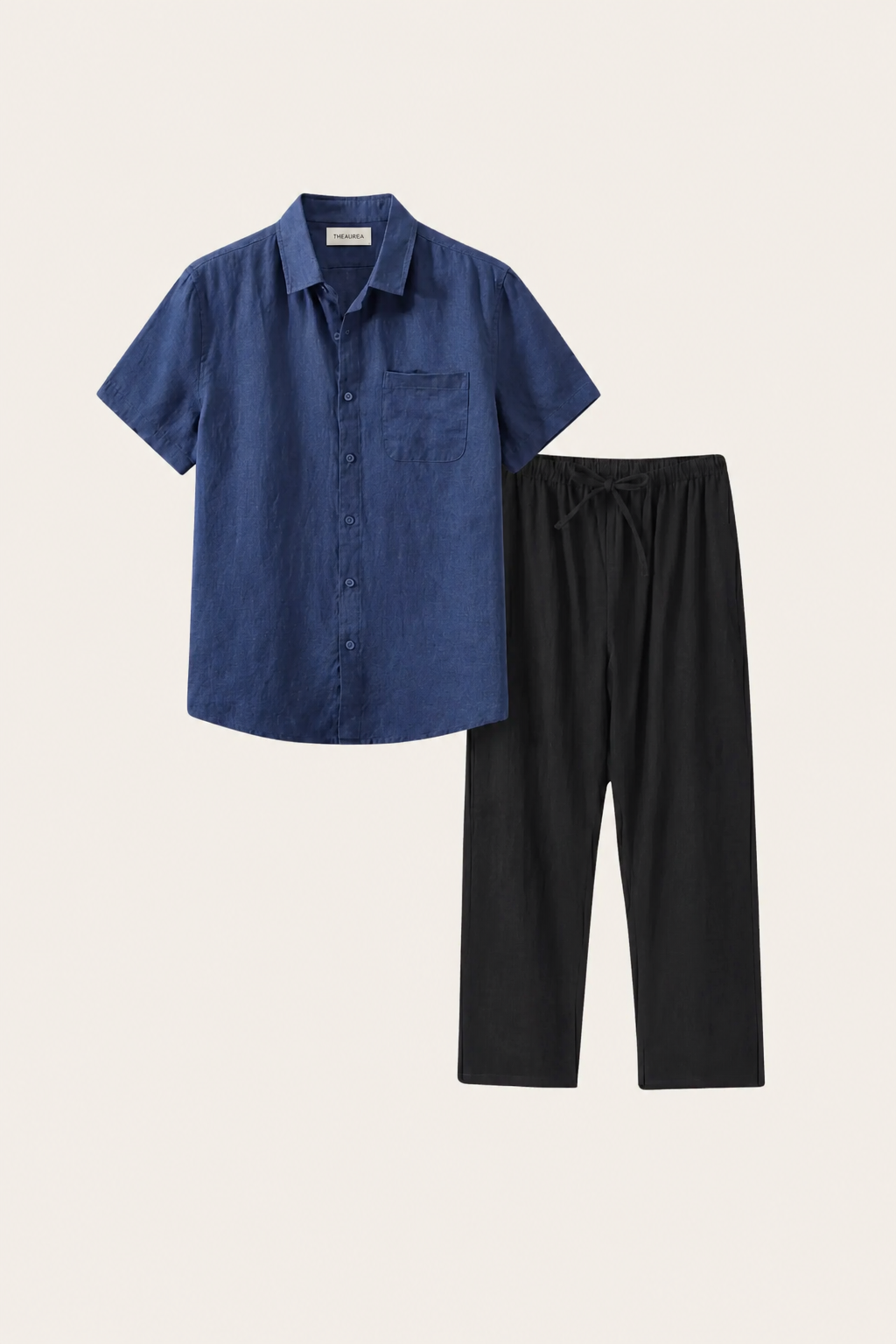 Casa Bellini™ | Trento Linen Set Blue/Black