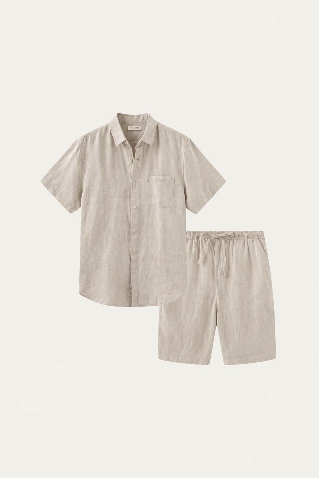 Casa Bellini™ | Verona Linen Shirt & Shorts Beige