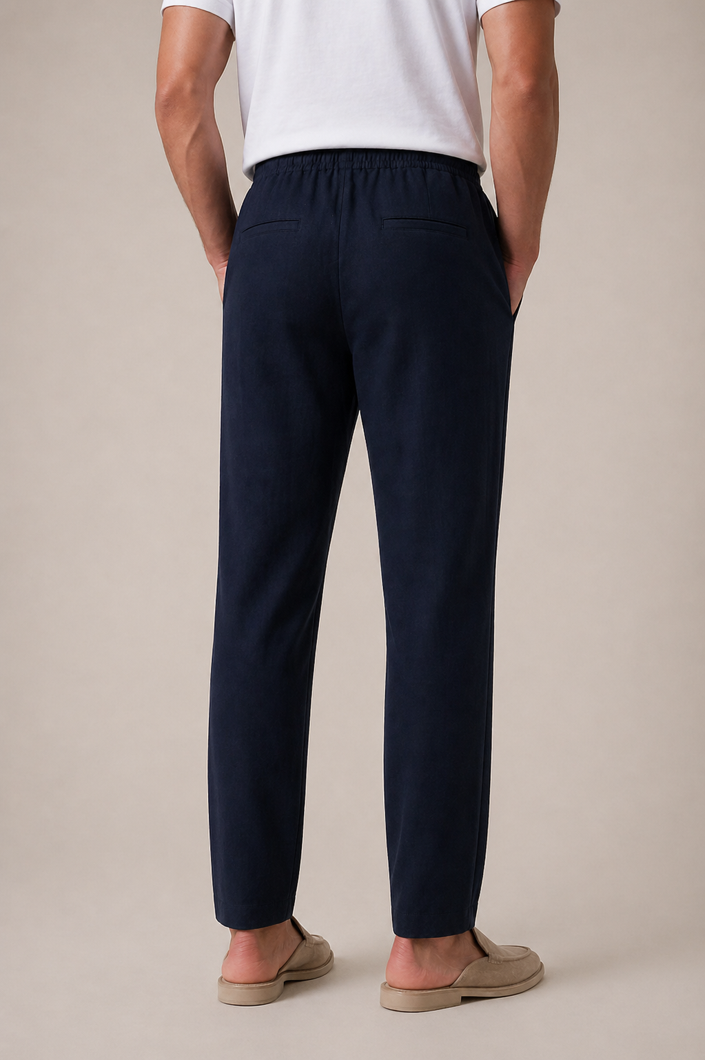Casa Bellini™ | Linen Bayside Trousers Navy