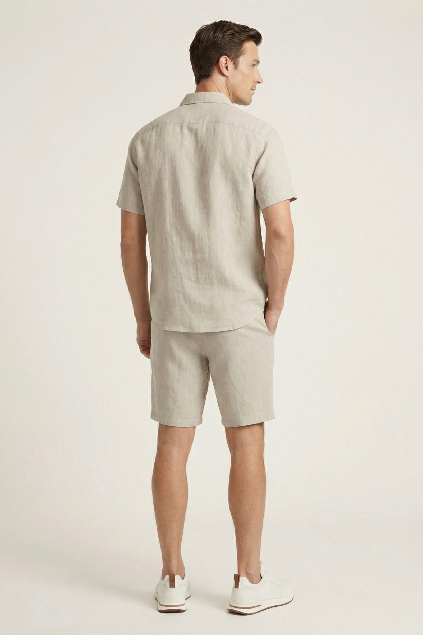 Casa Bellini™ | Verona Linen Shirt & Shorts Beige