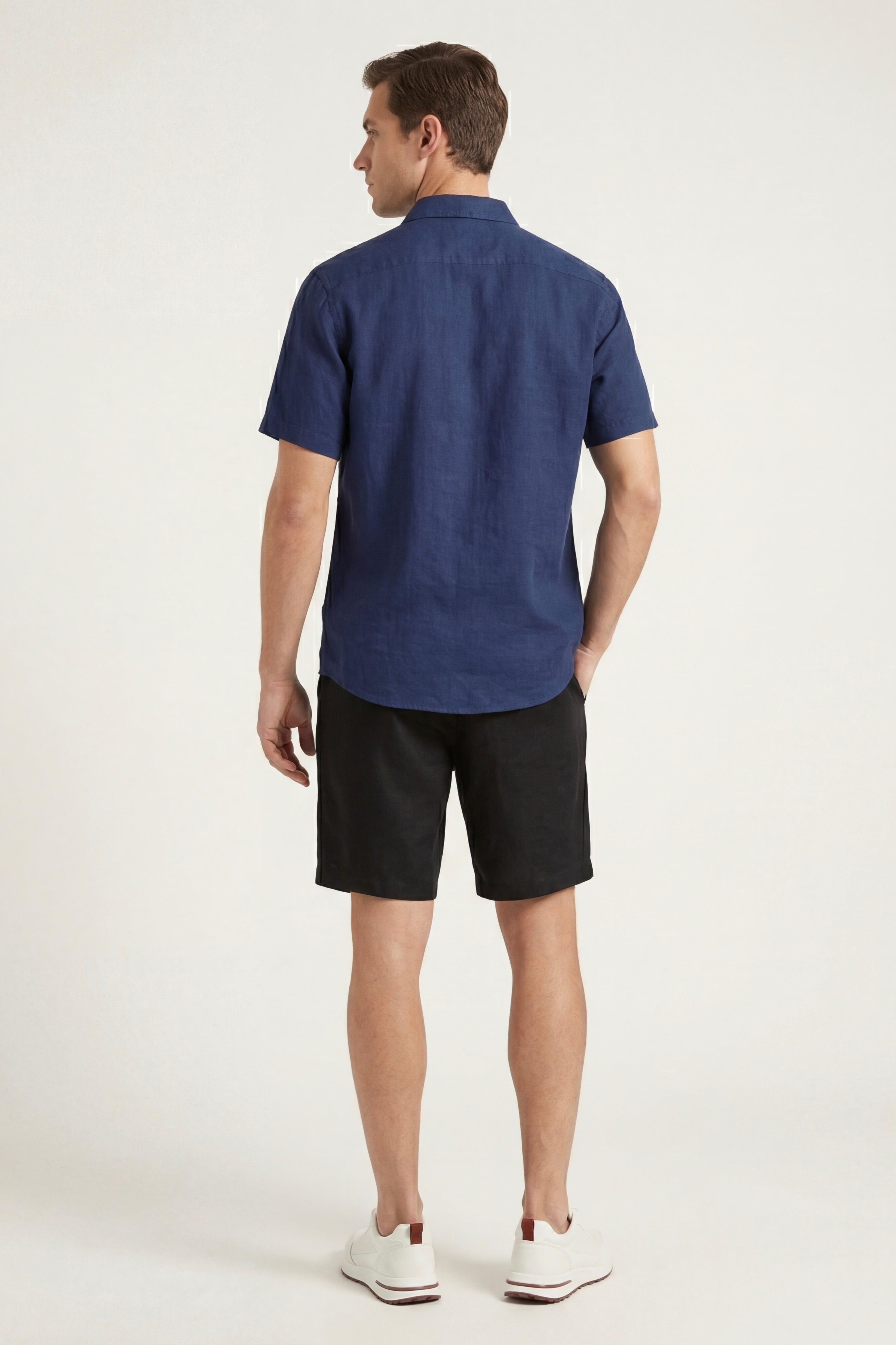 Casa Bellini™ | Verona Linen Shirt & Shorts Navy/Black