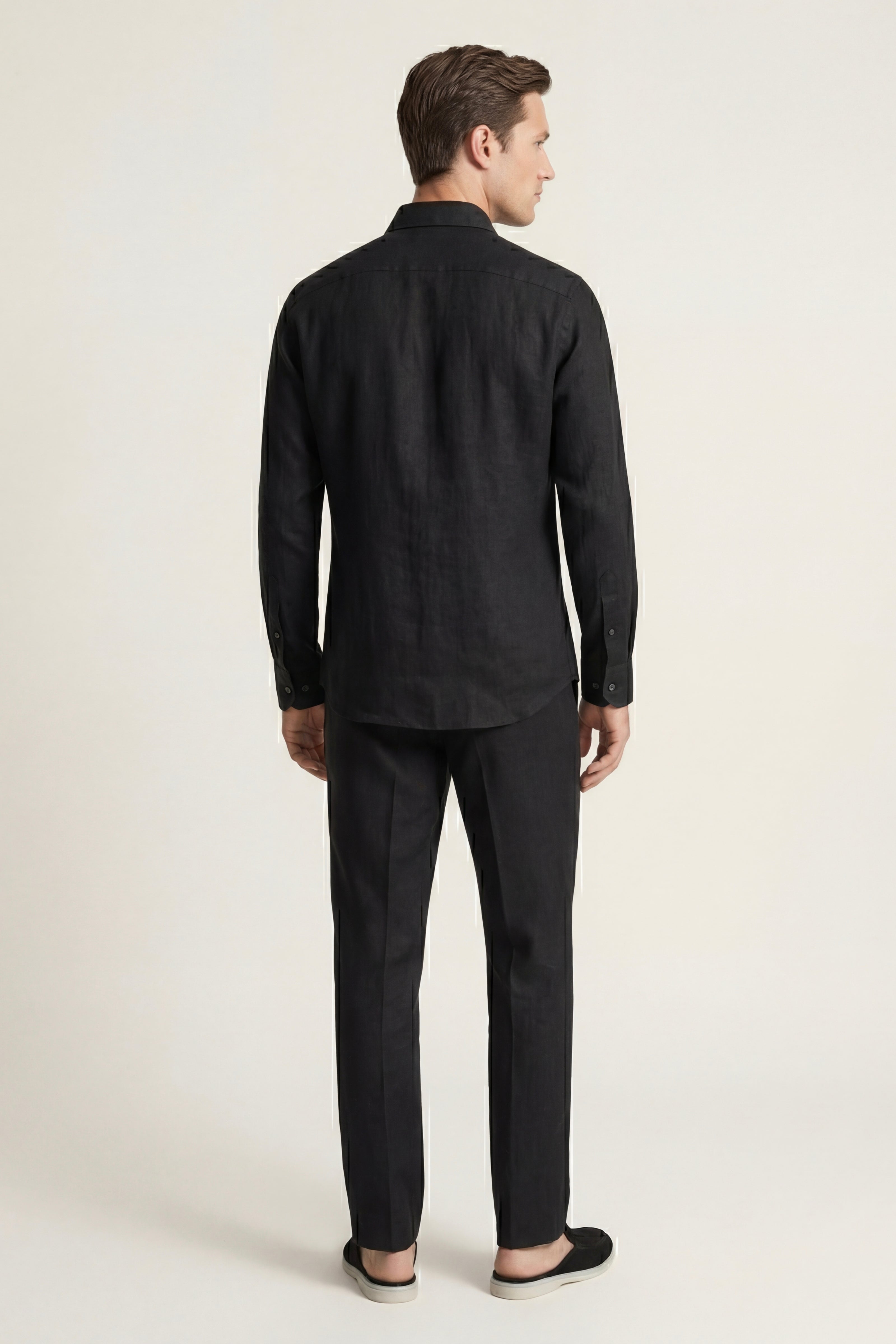 Casa Bellini™ | Pisa Linen Set Long Sleeve Black/Black