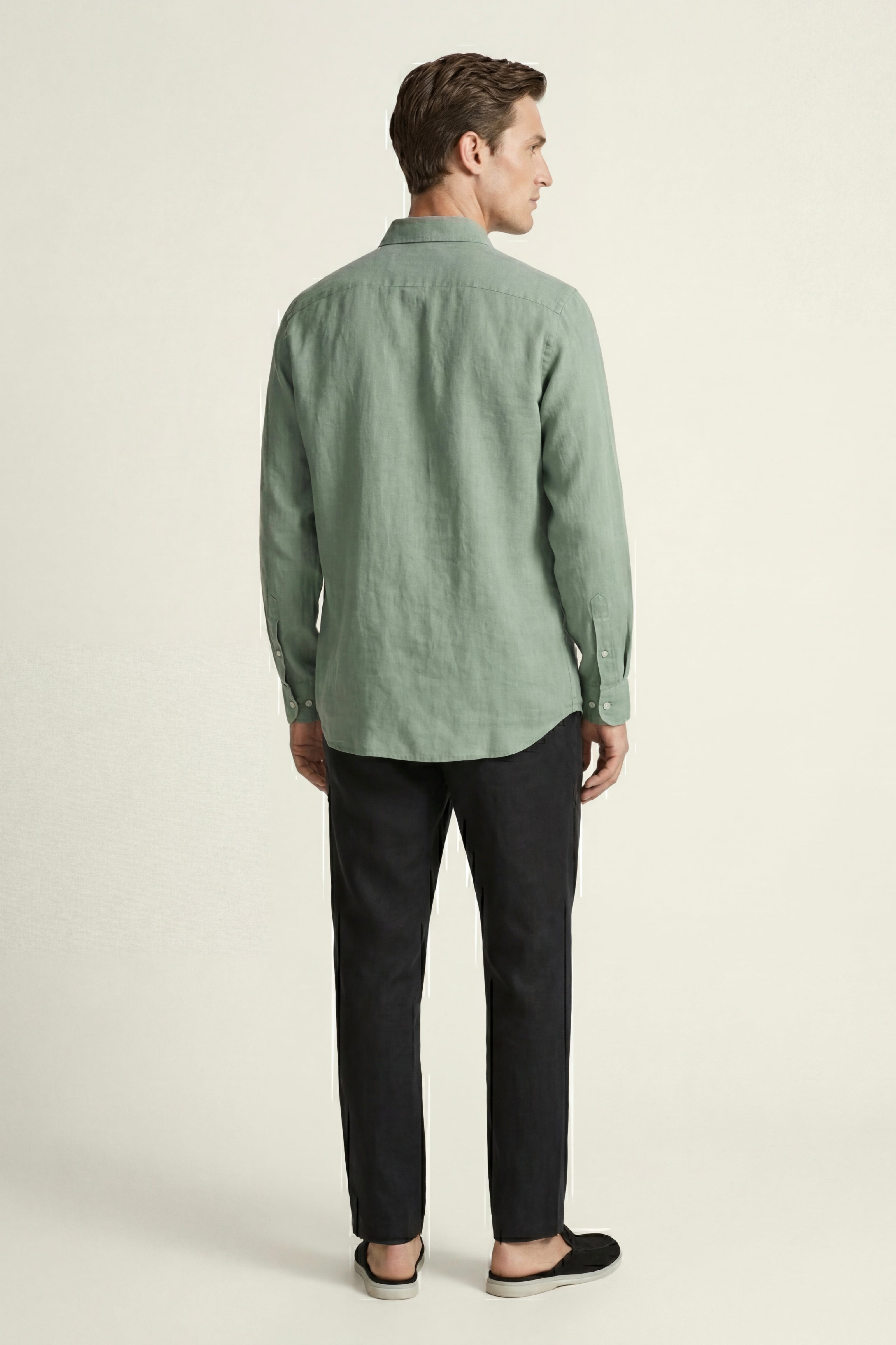 Casa Bellini™ | Pisa Linen Set Long Sleeve Green/Black