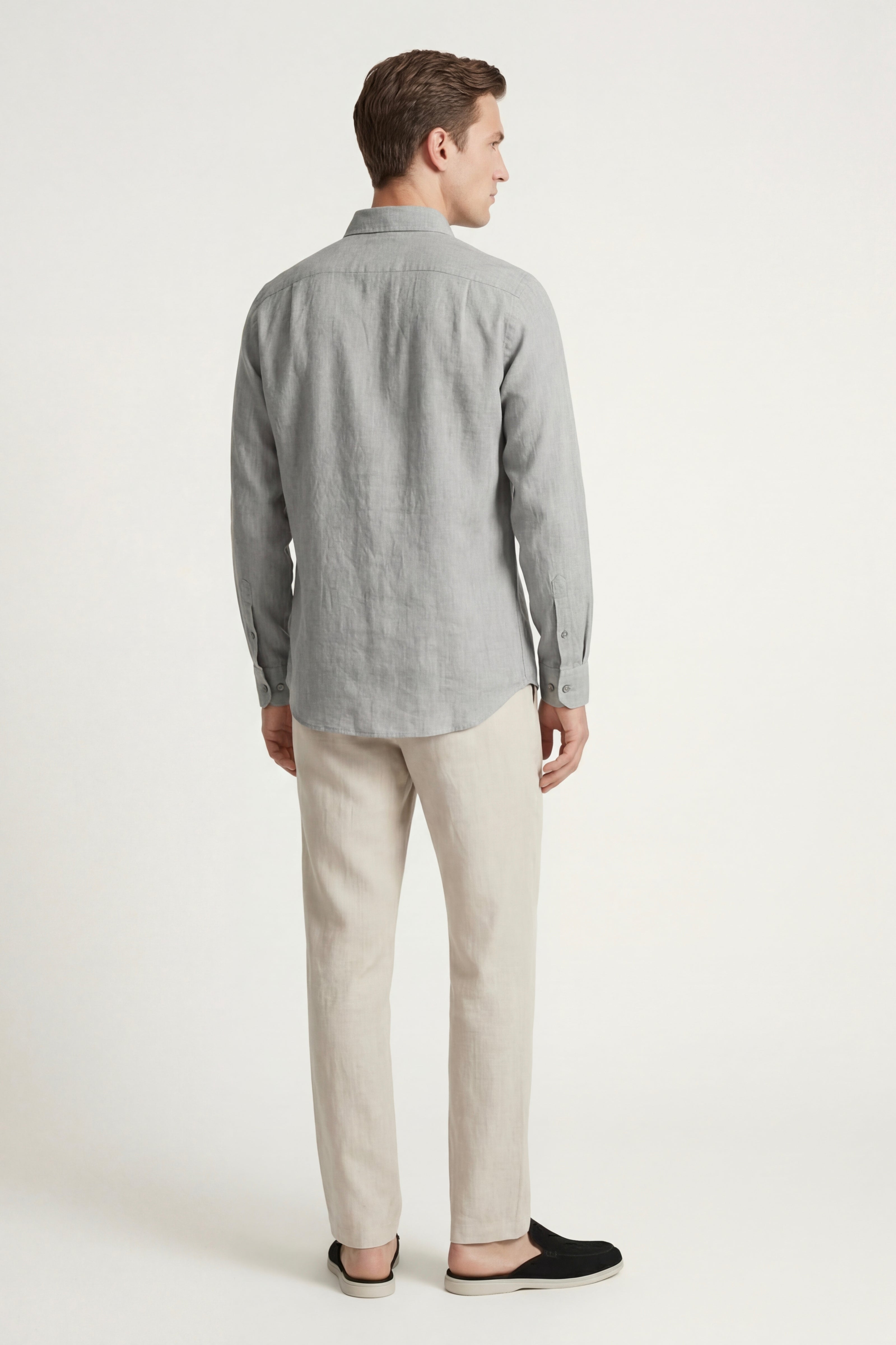 Casa Bellini™ | Pisa Linen Set Long Sleeve Grey/Beige