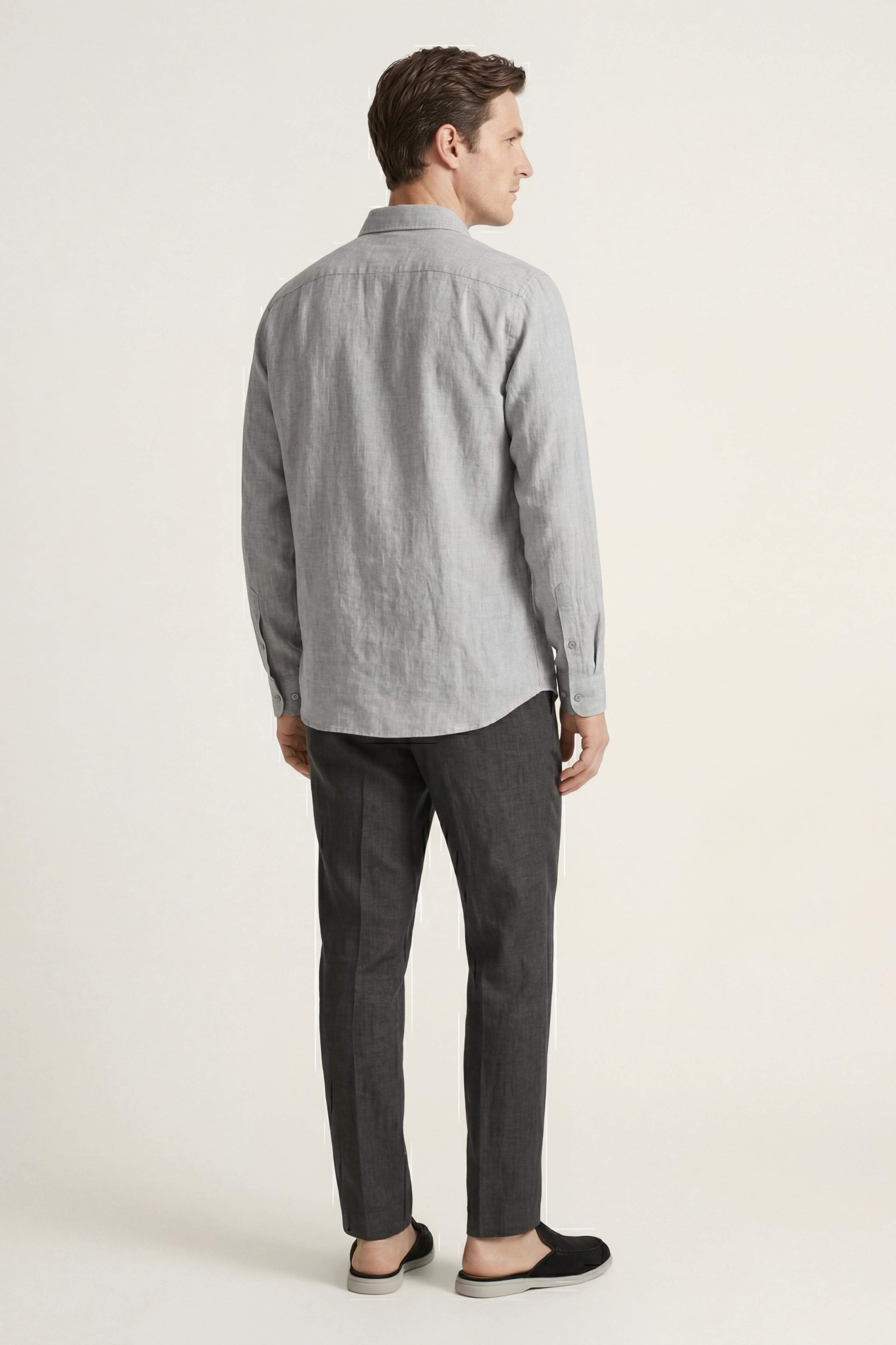 Casa Bellini™ | Pisa Linen Set Long Sleeve Grey/Black