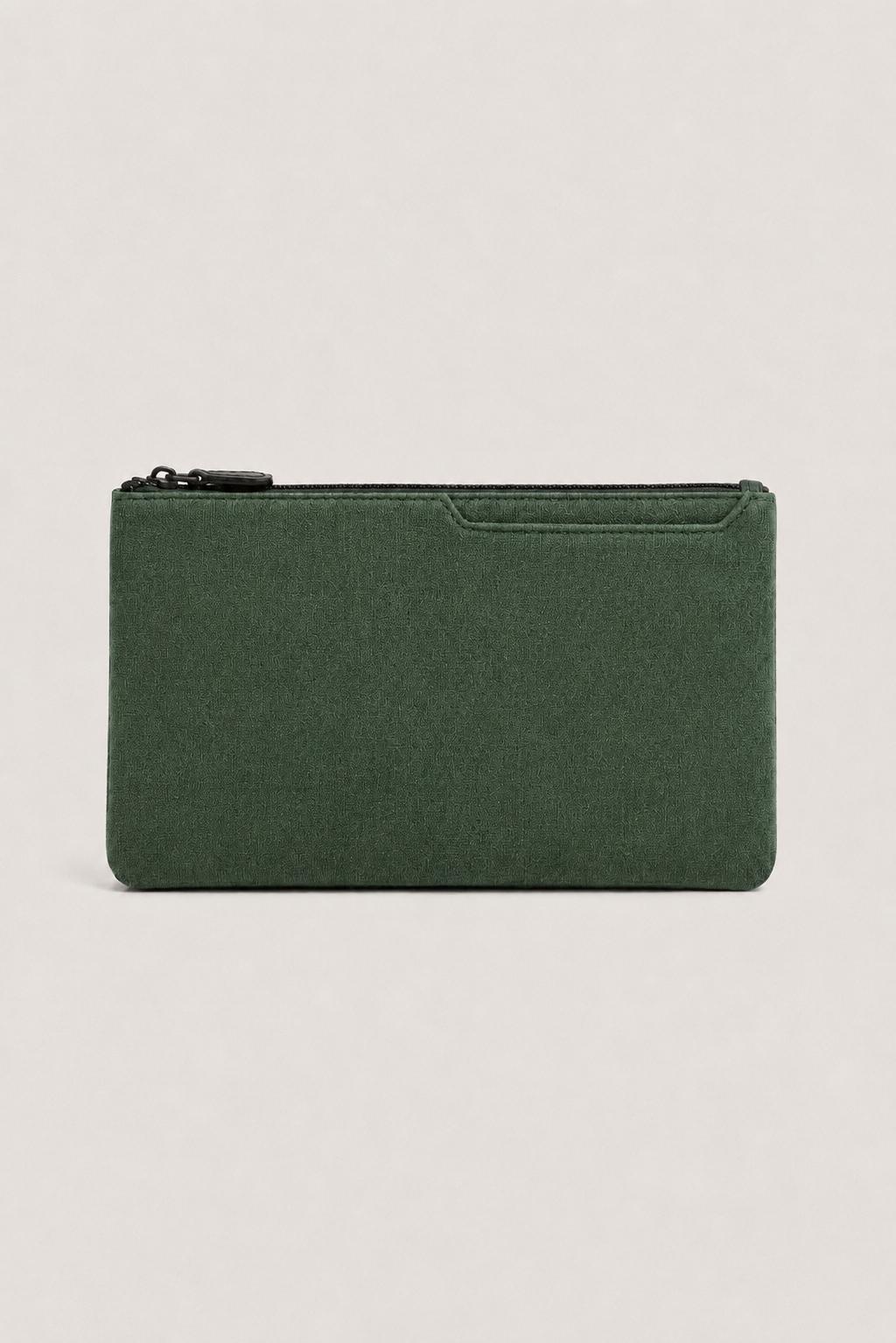 Casa Bellini™ | Alcantara Clutch Bag Midnight Green