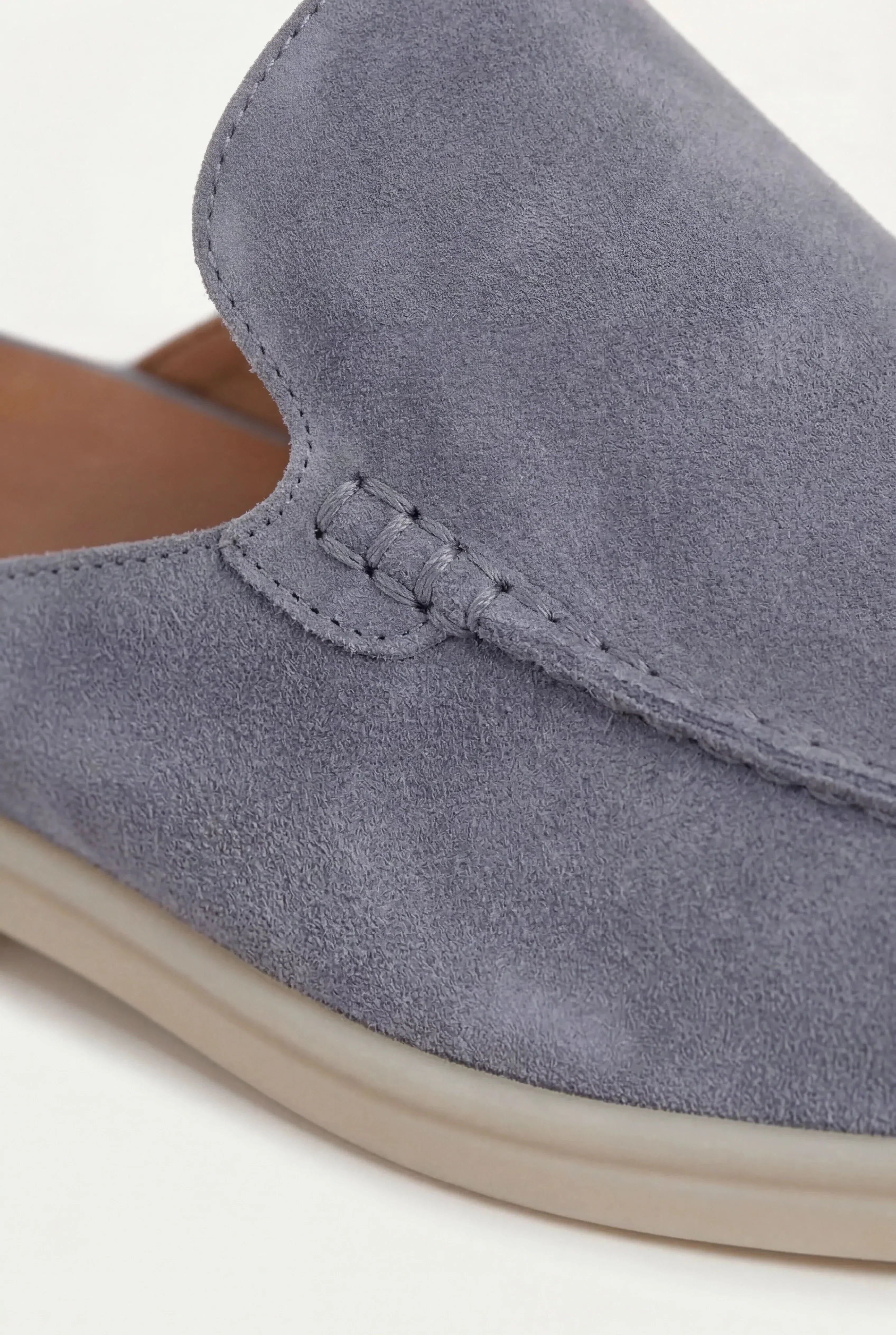 Casa Bellini™ | Baby Blue Suède Yacht Mule