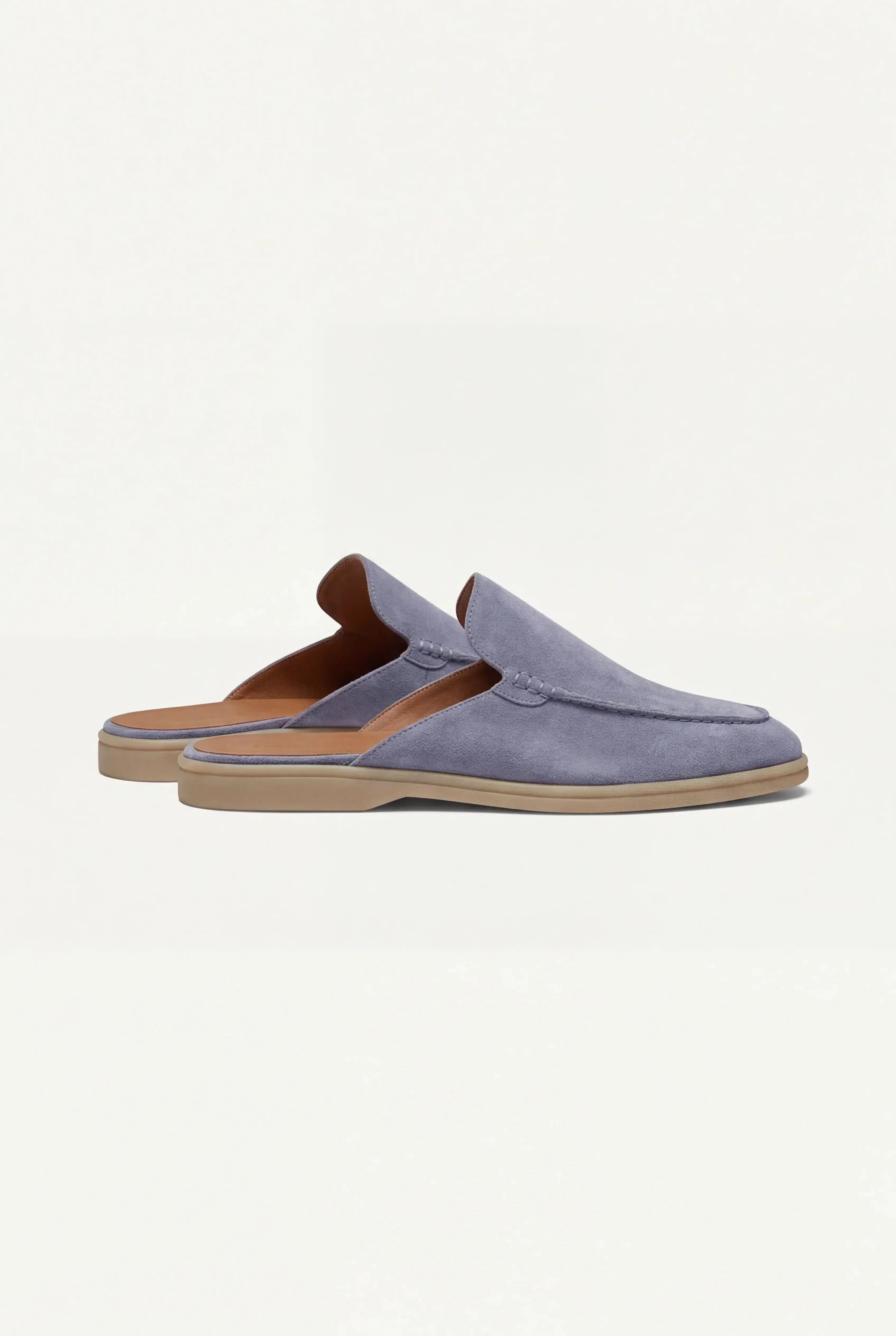 Casa Bellini™ | Baby Blue Suède Yacht Mule