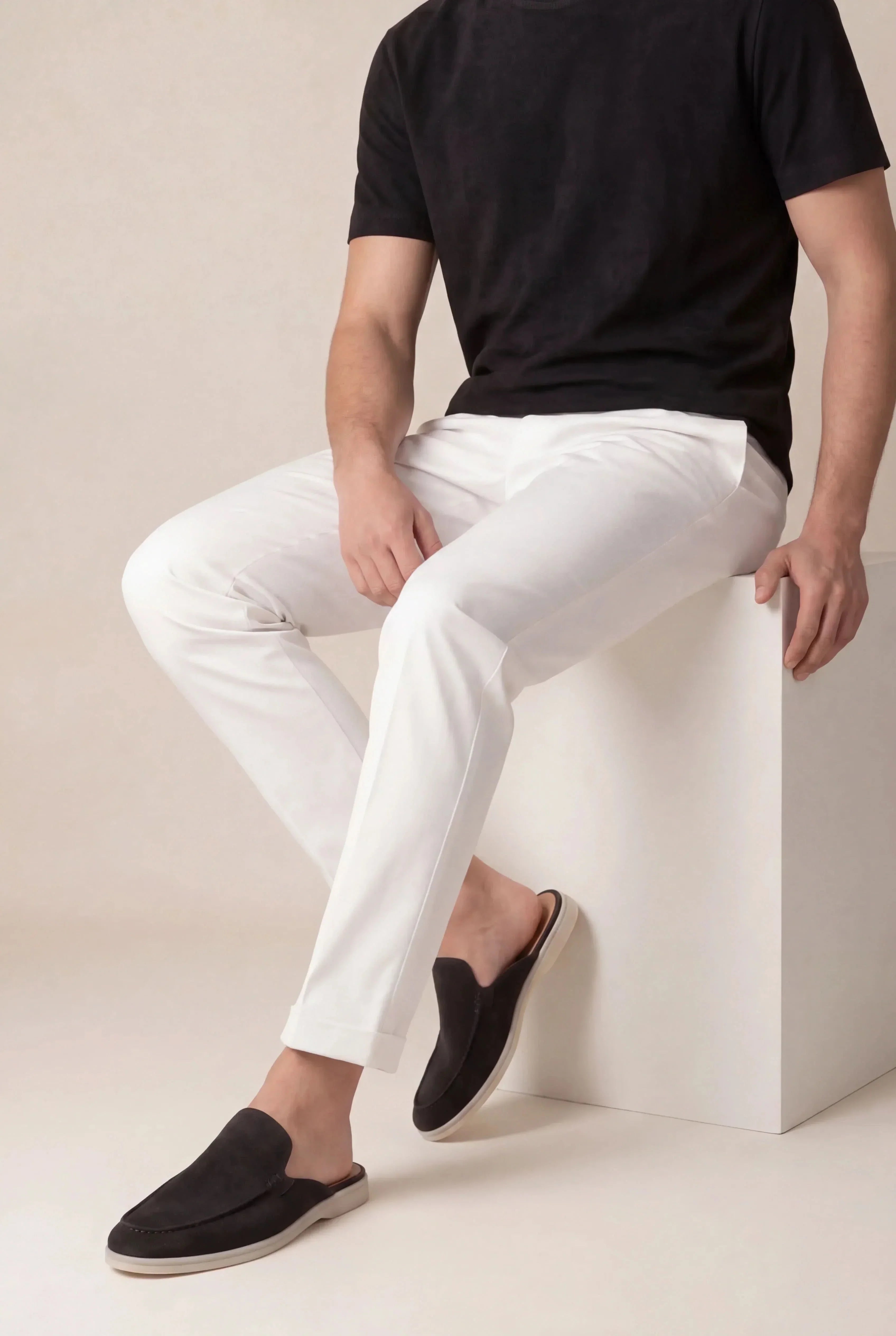 Casa Bellini™ | Black Suède Yacht Mule