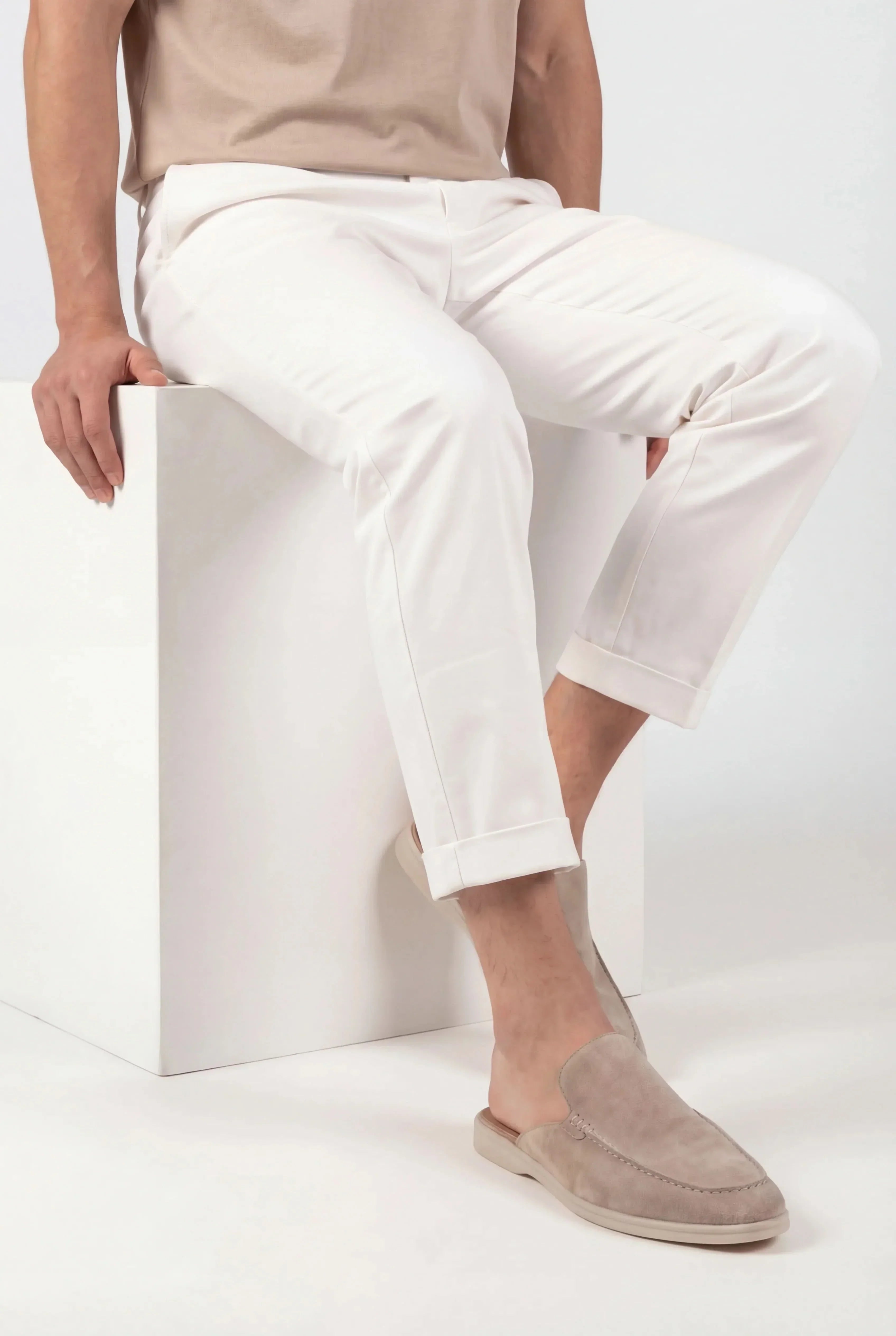 Casa Bellini™ | Beige Suède Yacht Mule