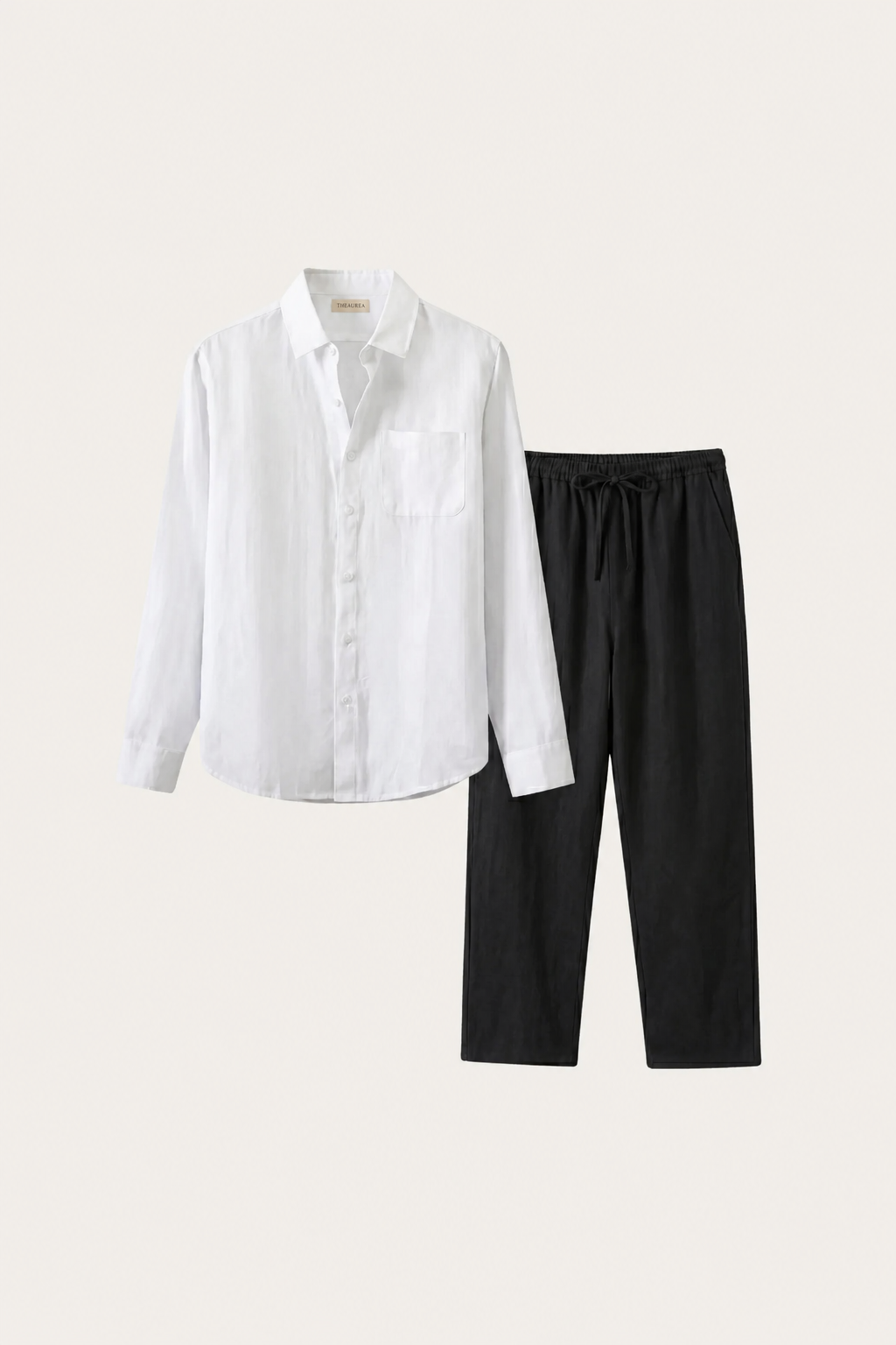 Casa Bellini™ | Pisa Linen Set Long Sleeve White/Black