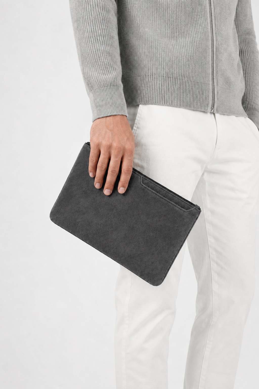 Casa Bellini™ | Alcantara Clutch Bag Dark Gray