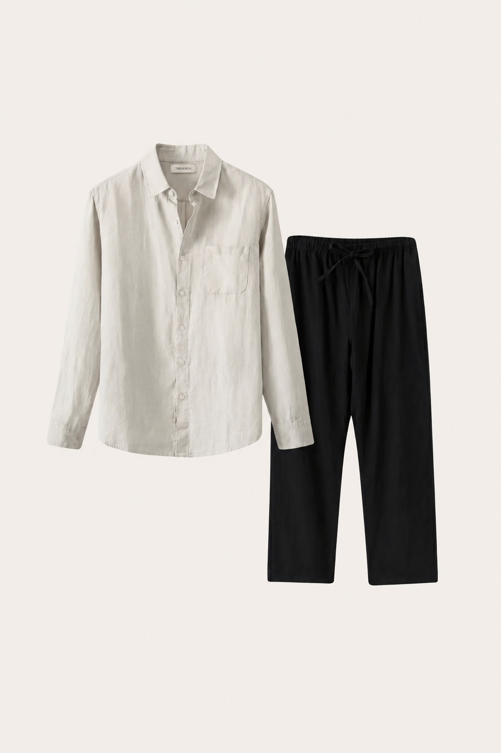 Casa Bellini™ | Pisa Linen Set Long Sleeve Beige/Black