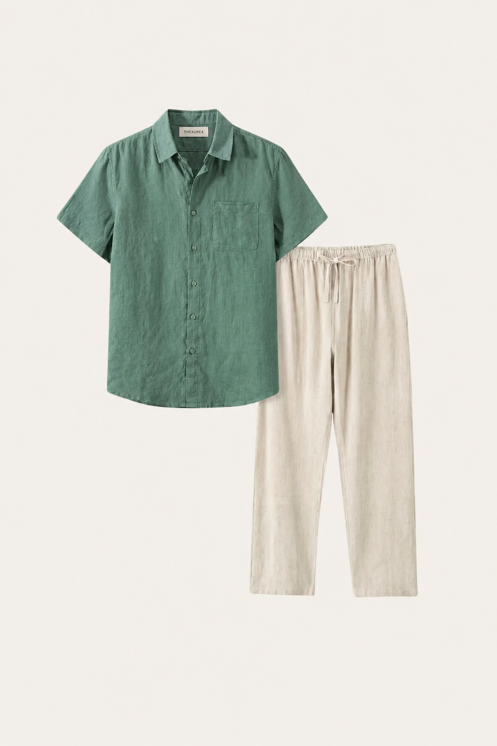 Casa Bellini™ | Trento Linen Set Green/Beige