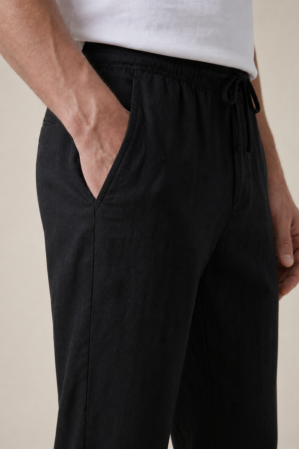 Casa Bellini™ | Linen Bayside Trousers Black