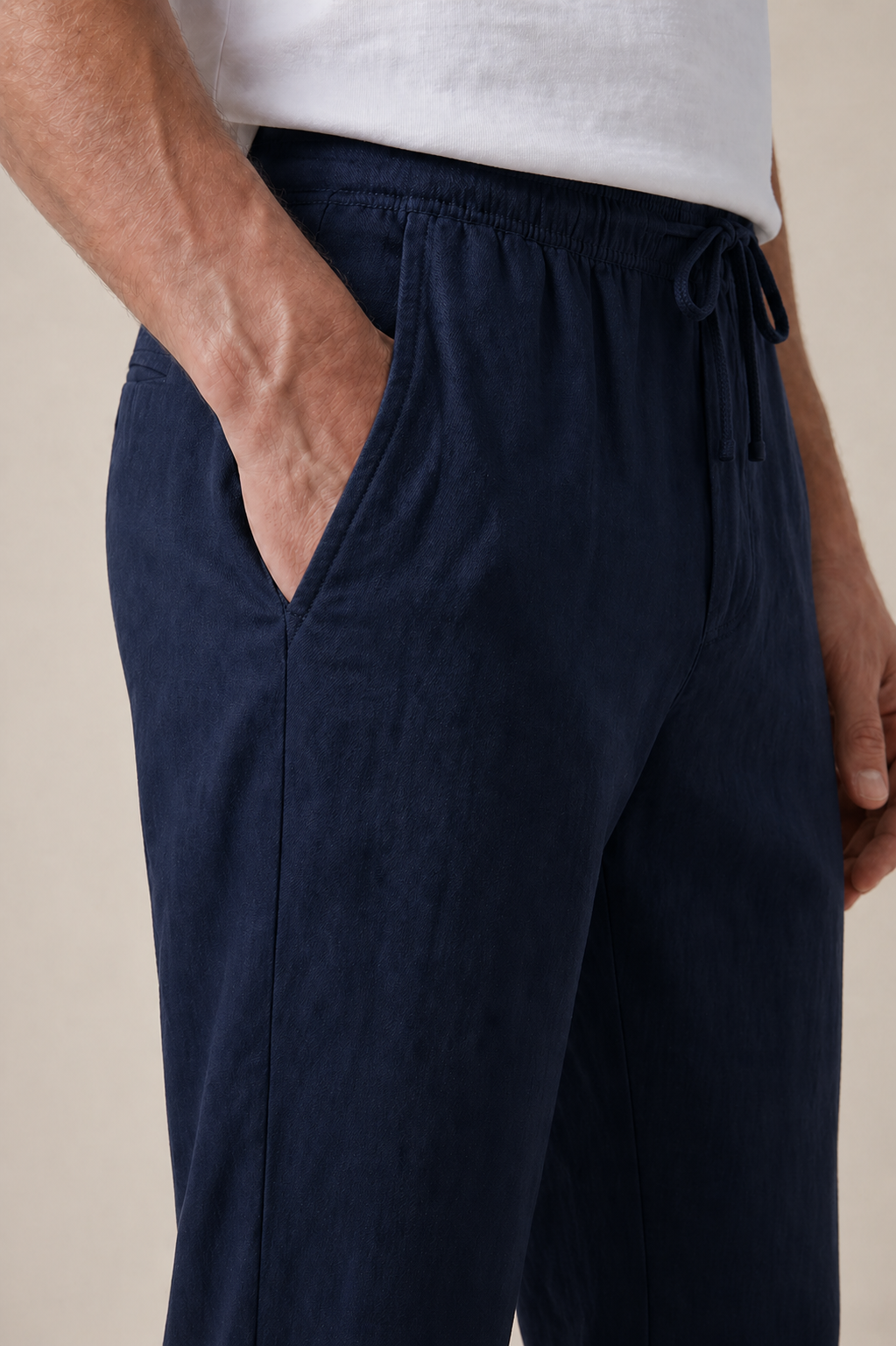 Casa Bellini™ | Linen Bayside Trousers Navy