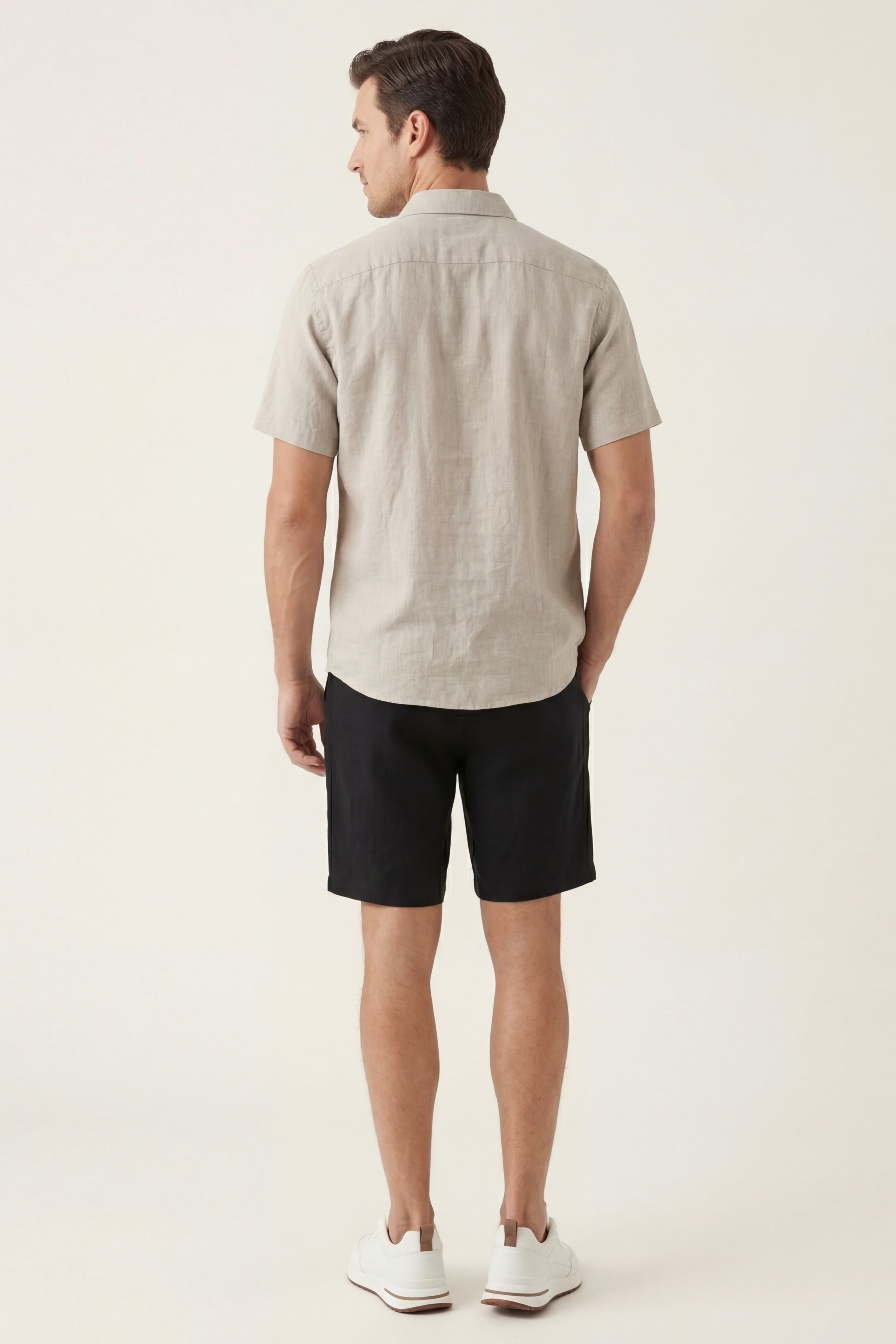 Casa Bellini™ | Verona Linen Shirt & Shorts Beige/Black