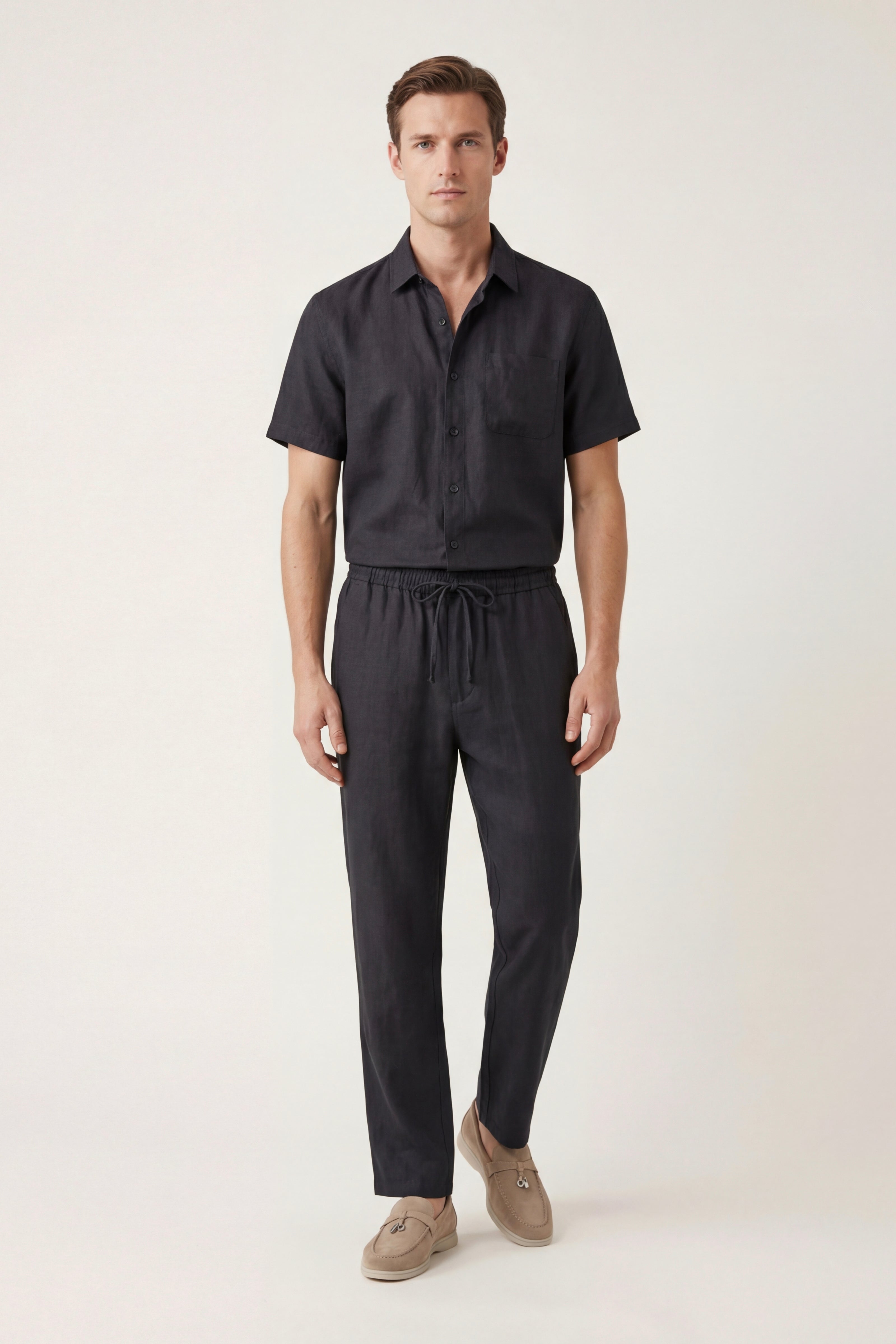 Casa Bellini™ | Trento Linen Set Black/Black
