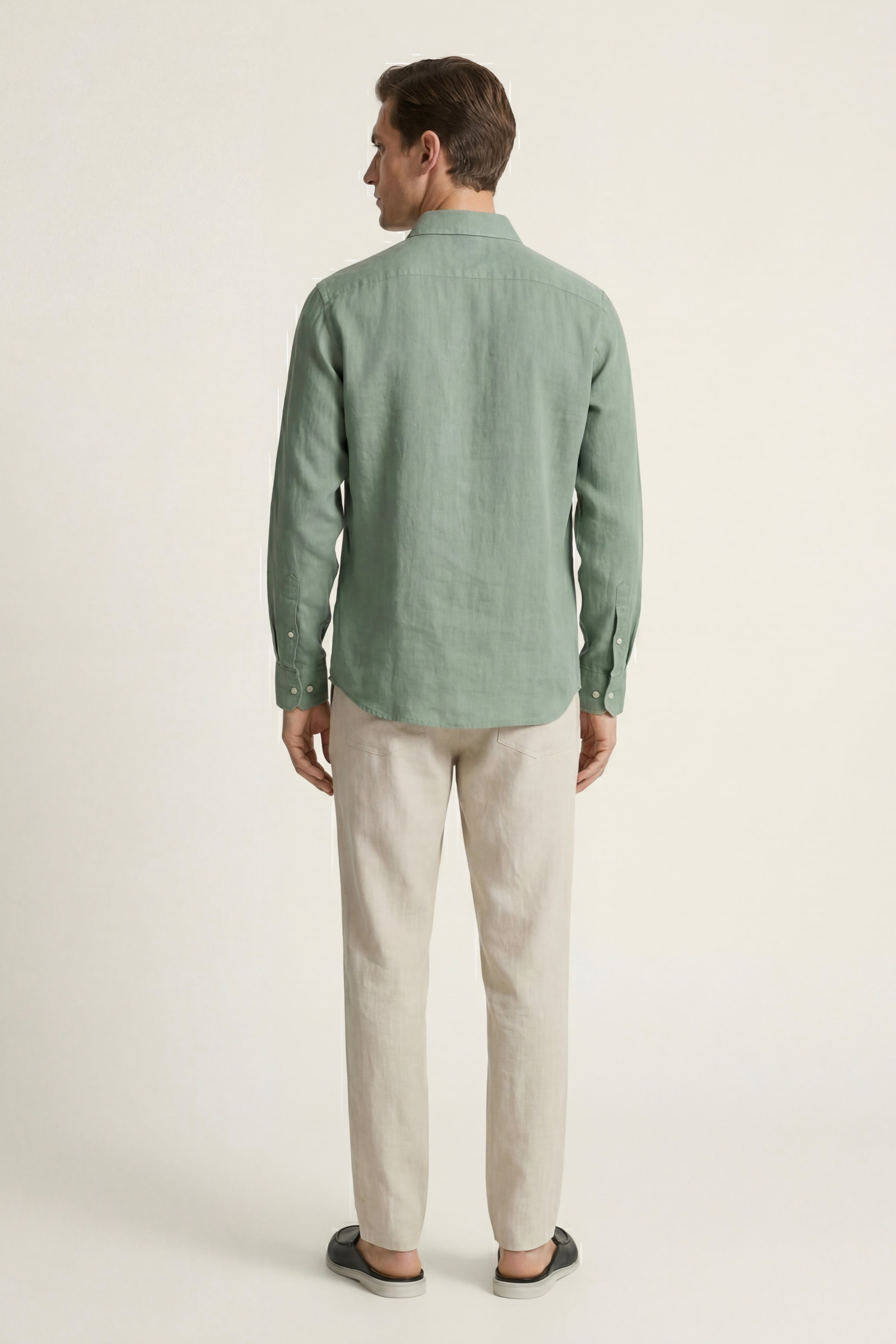Casa Bellini™ | Pisa Linen Set Long Sleeve Green/Beige