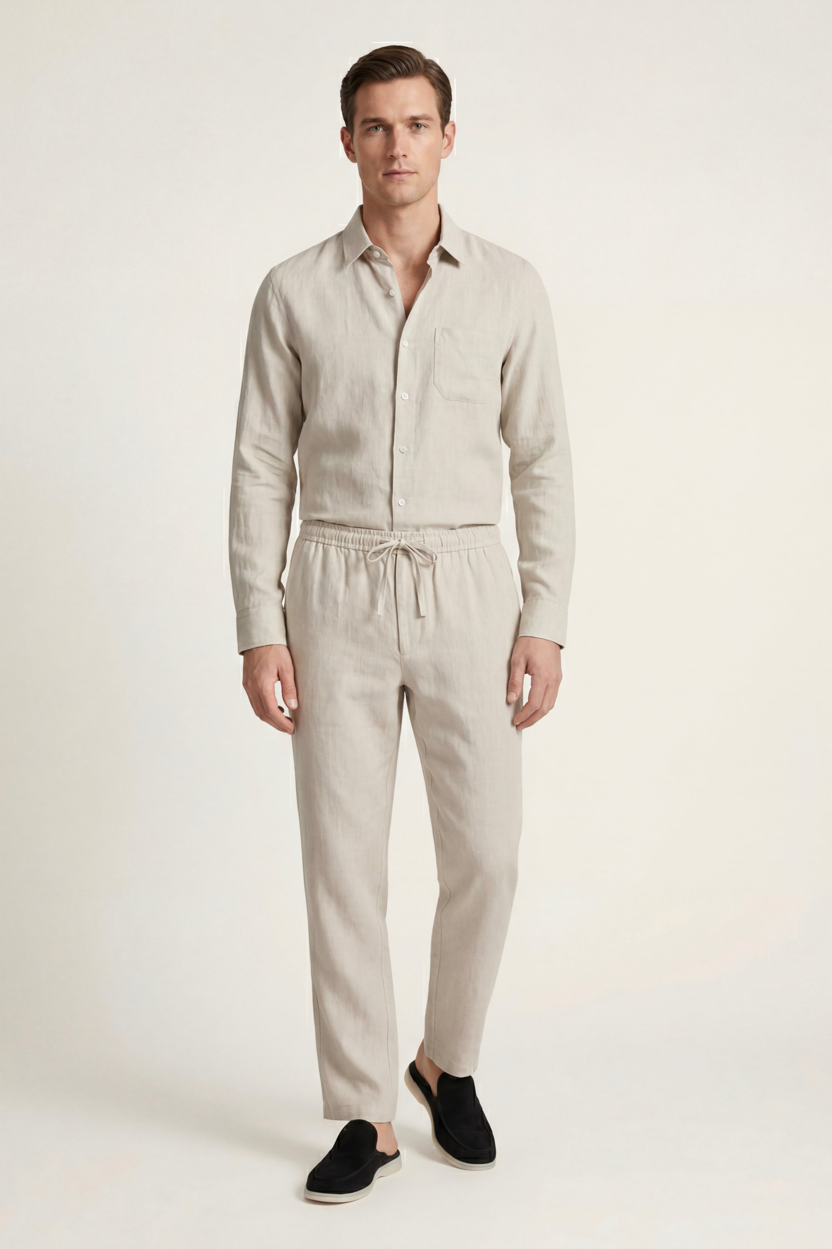 Casa Bellini™ | Pisa Linen Set Long Sleeve Beige/Beige