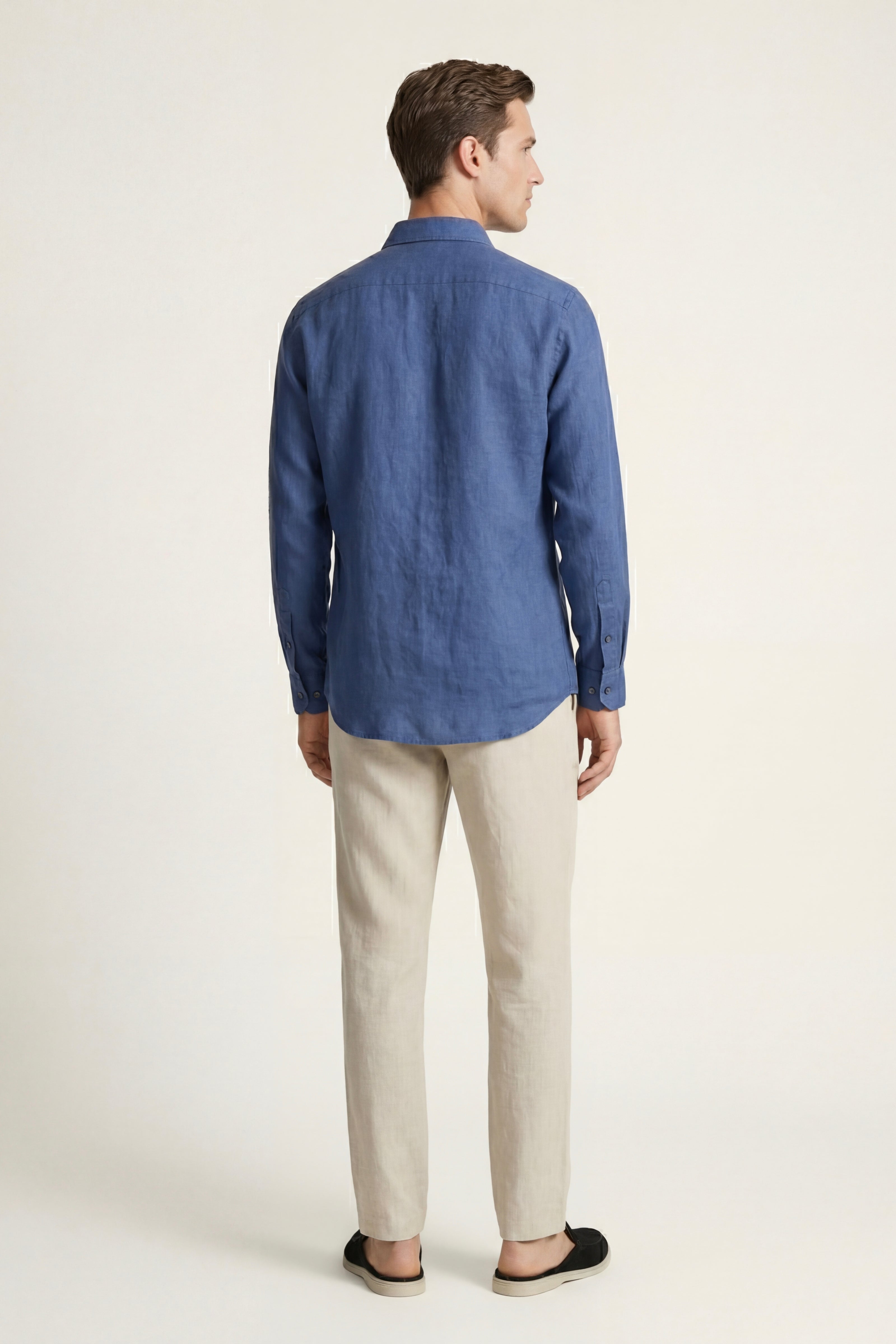 Casa Bellini™ | Pisa Linen Set Long Sleeve Blue/Beige