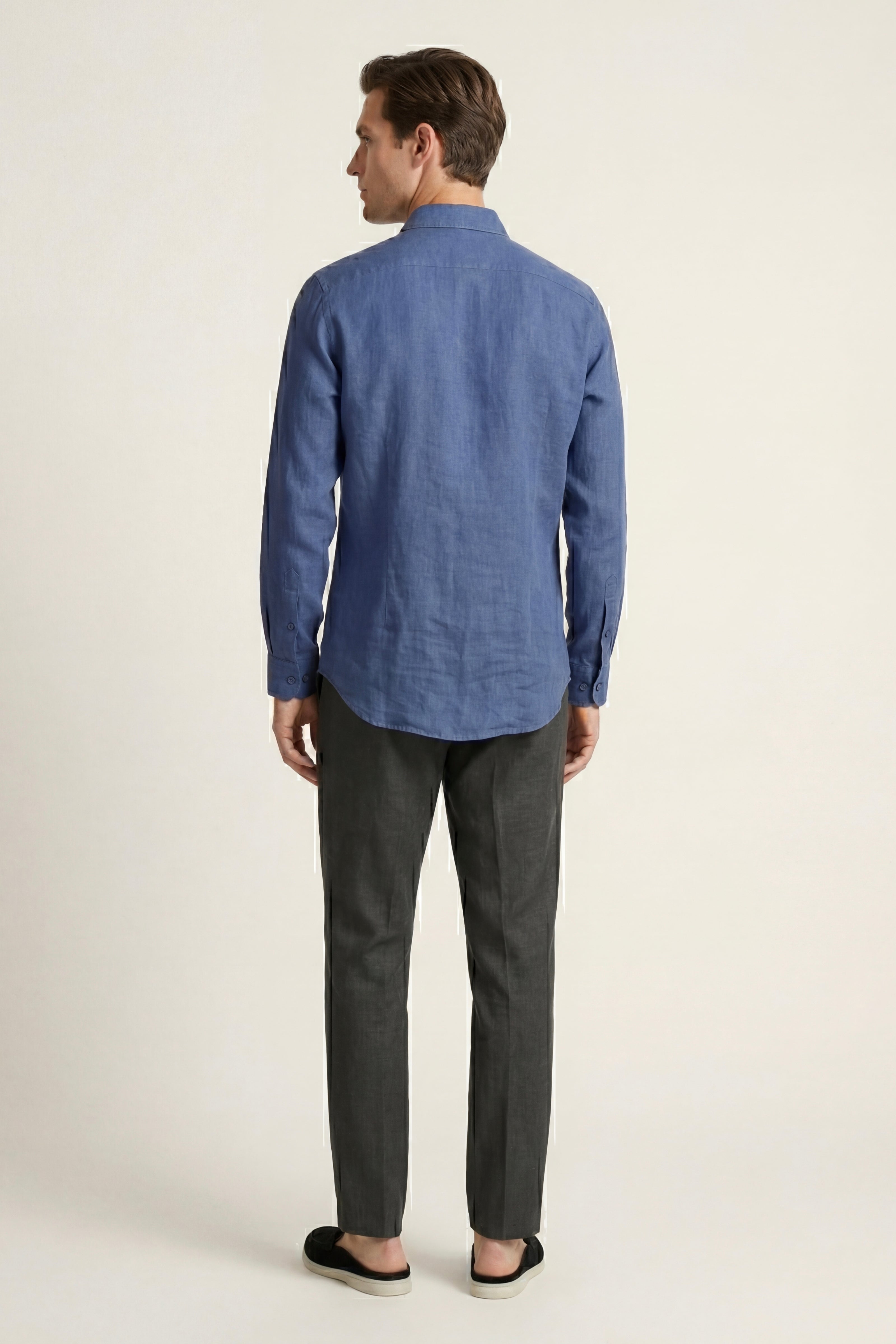 Casa Bellini™ | Pisa Linen Set Long Sleeve Blue/Black