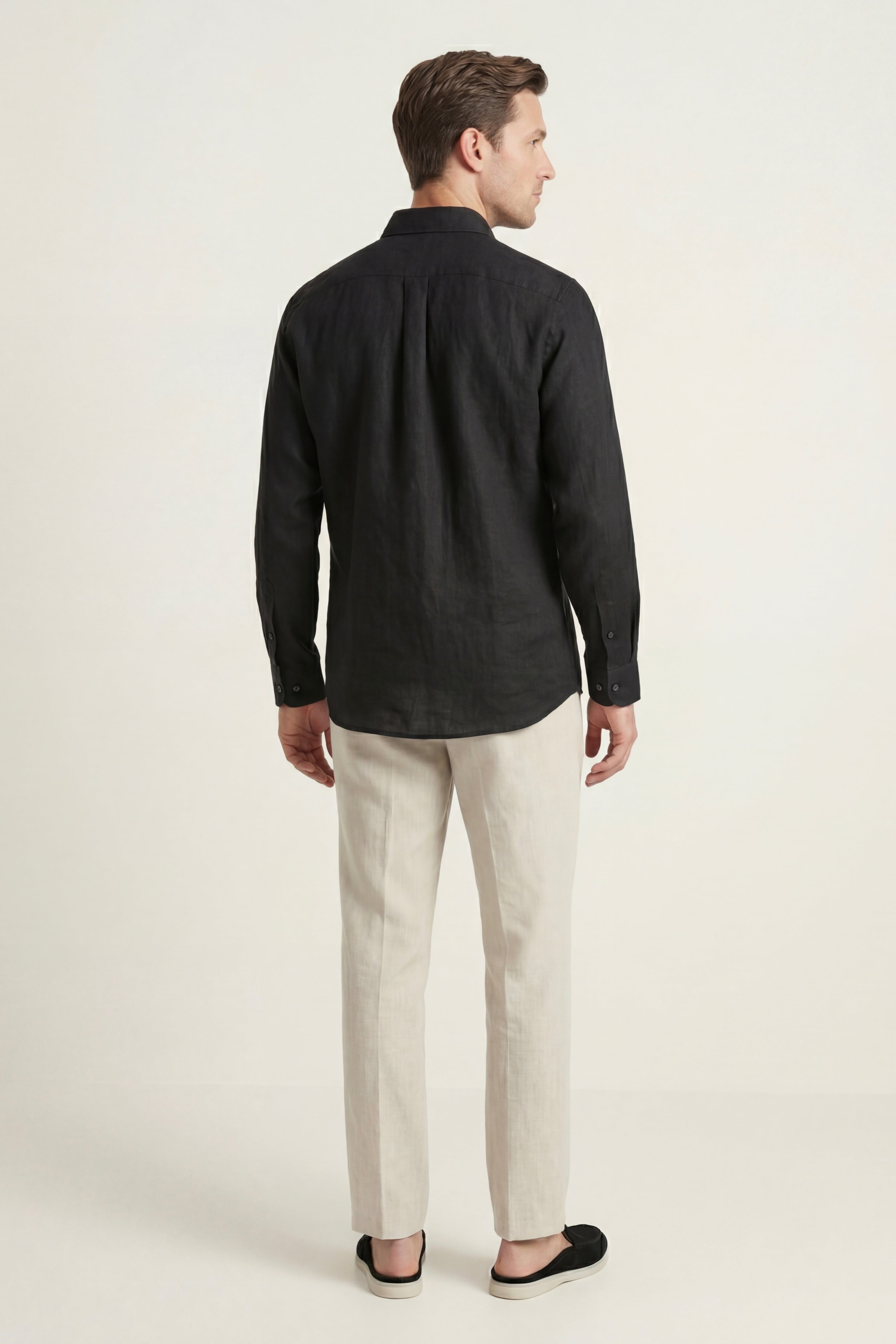 Casa Bellini™ | Pisa Linen Set Long Sleeve Black/Beige
