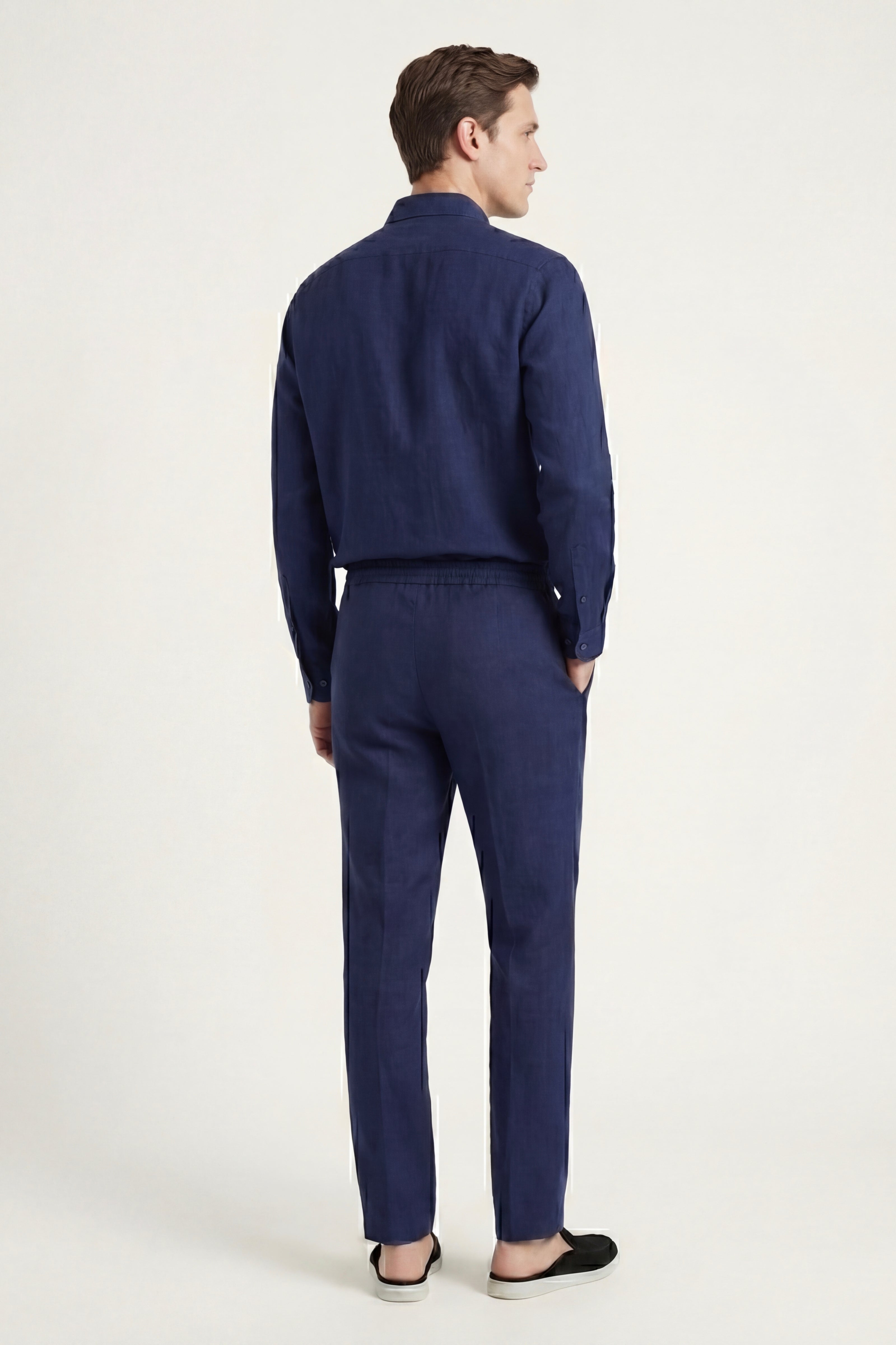 Casa Bellini™ | Bellagio Linen Set Long Sleeve Navy