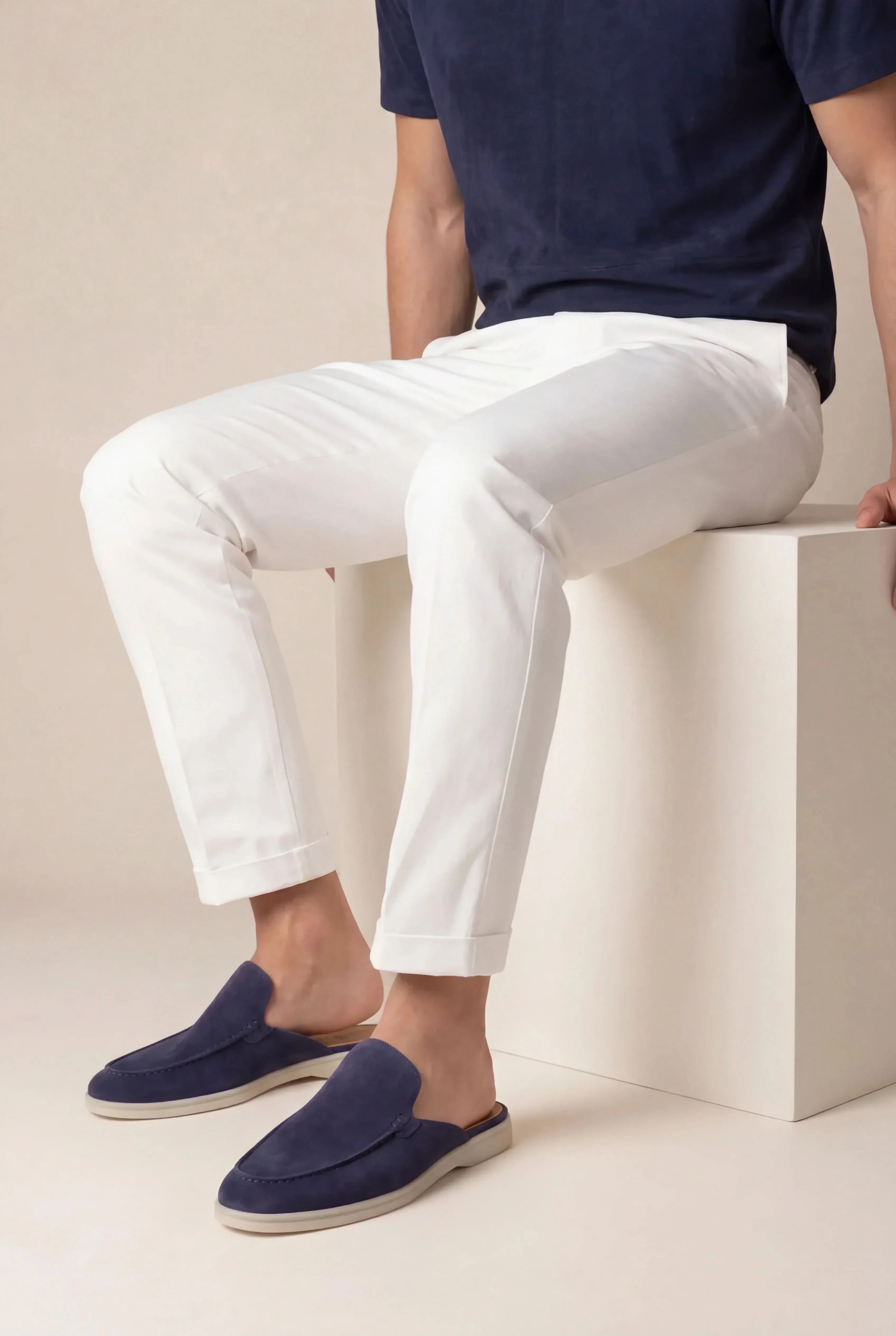 Casa Bellini™ | Navy Suède Yacht Mule