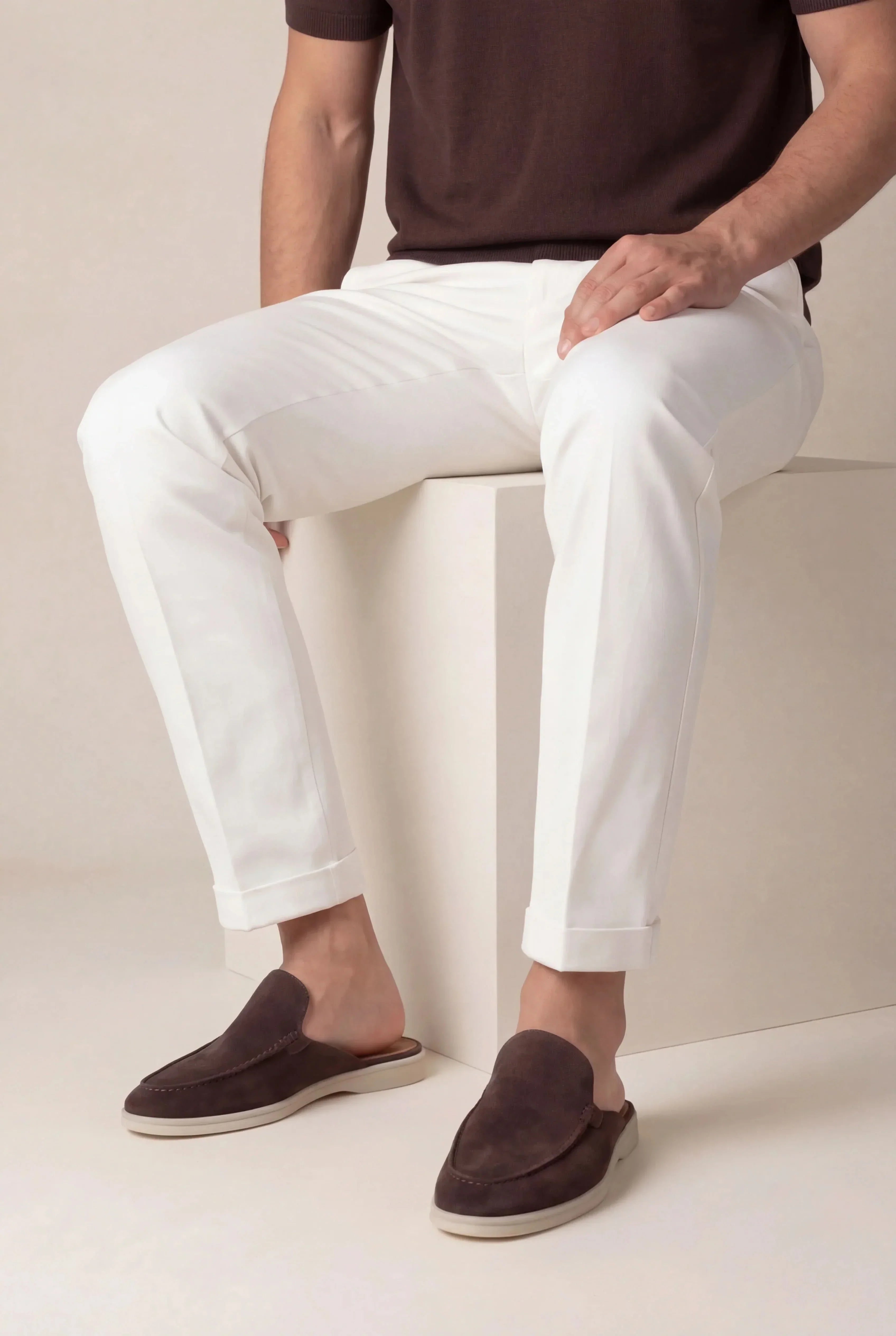 Casa Bellini™ | Brown Suède Yacht Mule