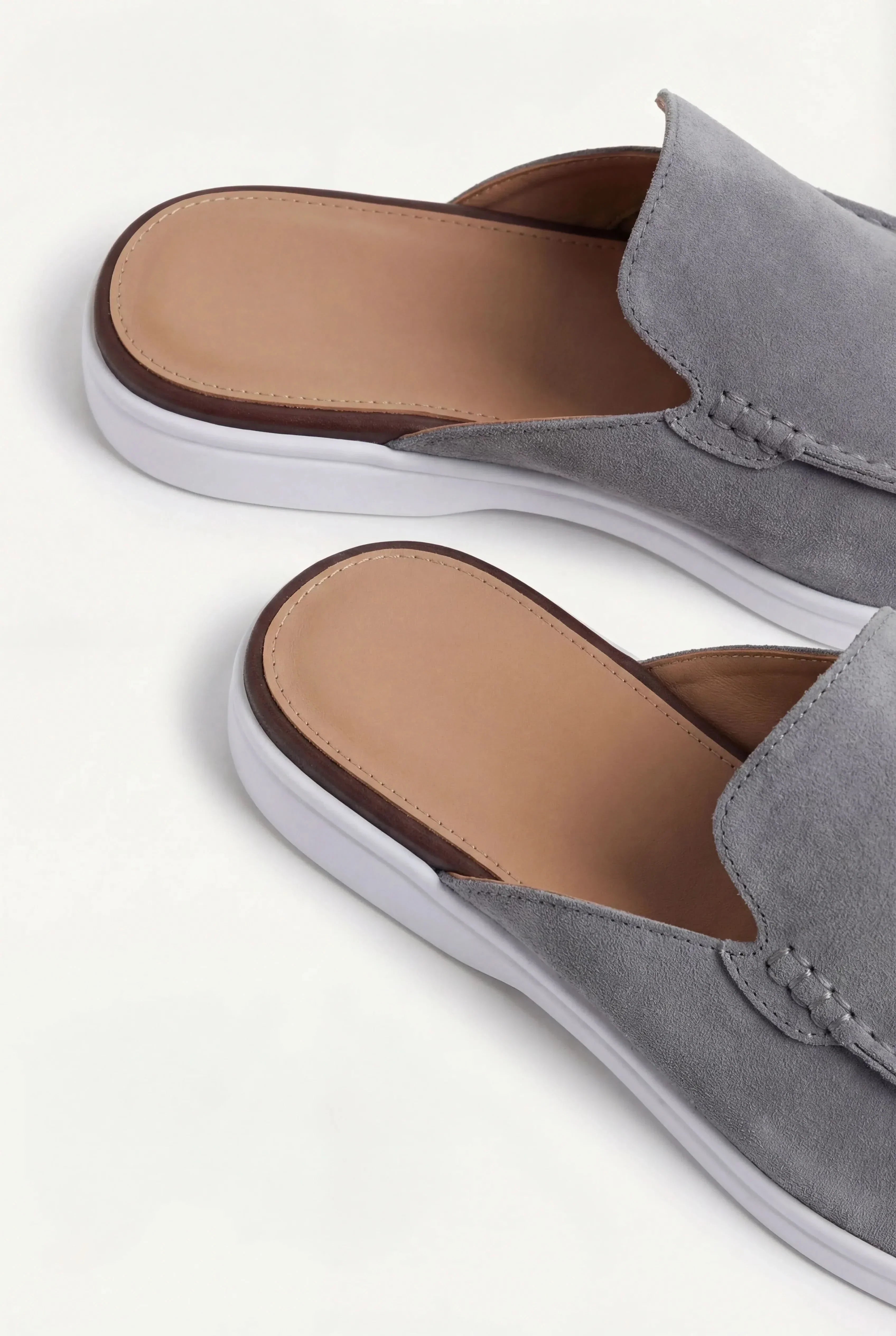 Casa Bellini™ | Grey Suède Yacht Mule