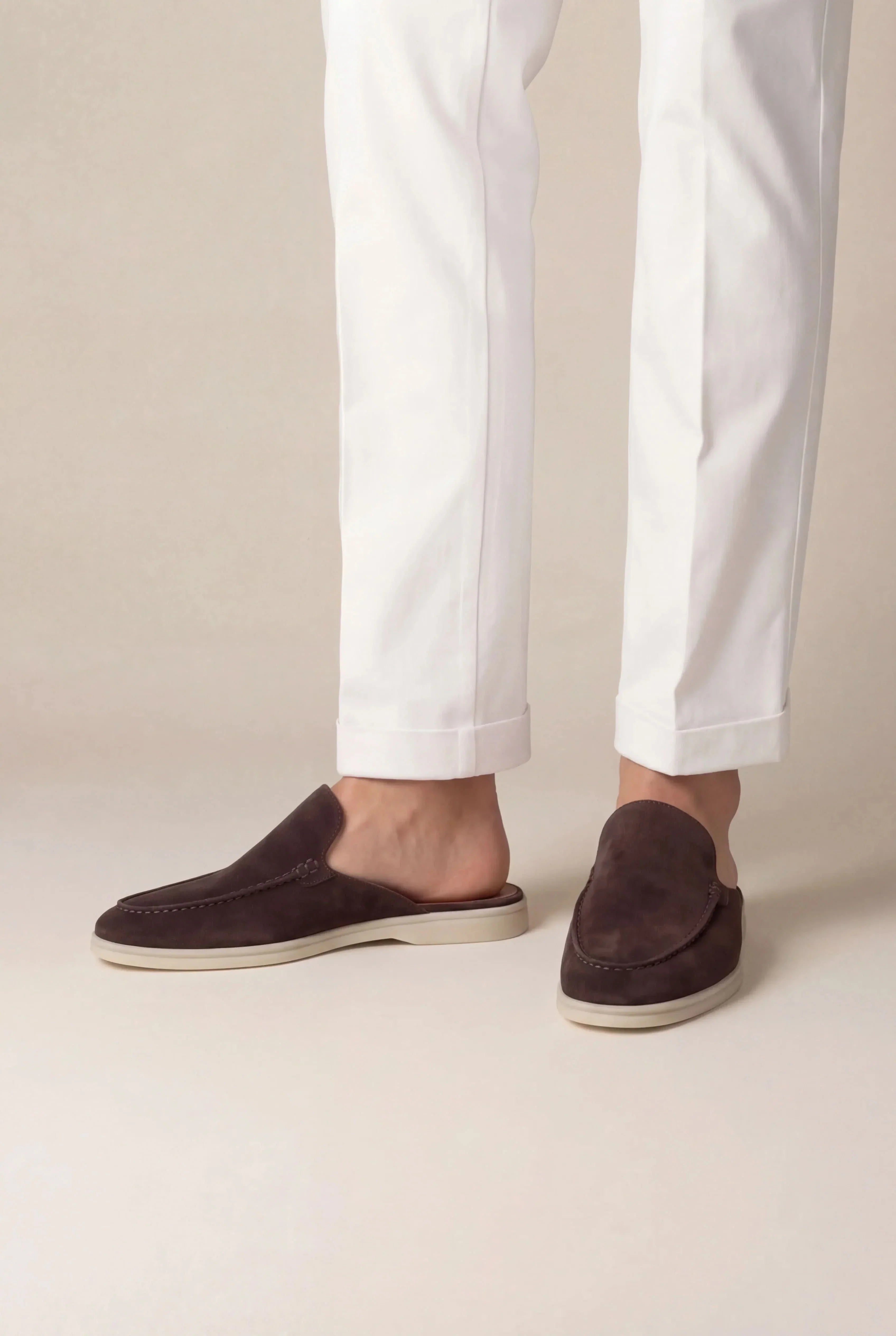 Casa Bellini™ | Brown Suède Yacht Mule