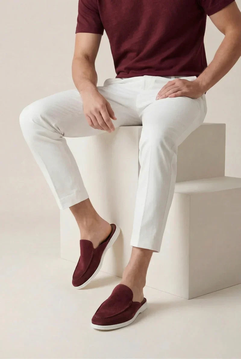 Casa Bellini™ | Bordeaux Suède Yacht Mule